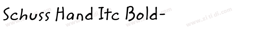 Schuss Hand Itc Bold字体转换